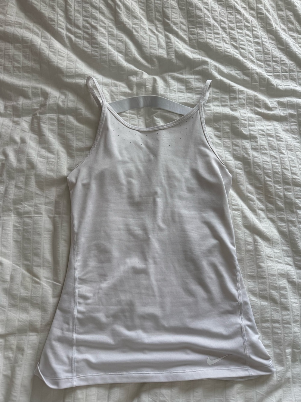 Nike Pro HyperCool Low-Back Tank Top – White – Size XS